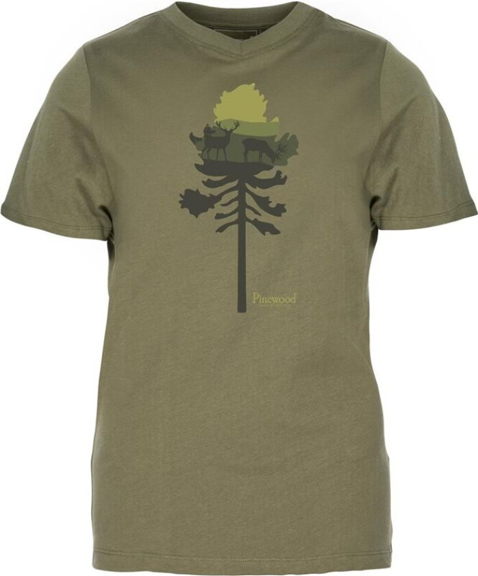 Finnveden Recycled Outdoor T-SHIRT W Olive Mel Pine Tree