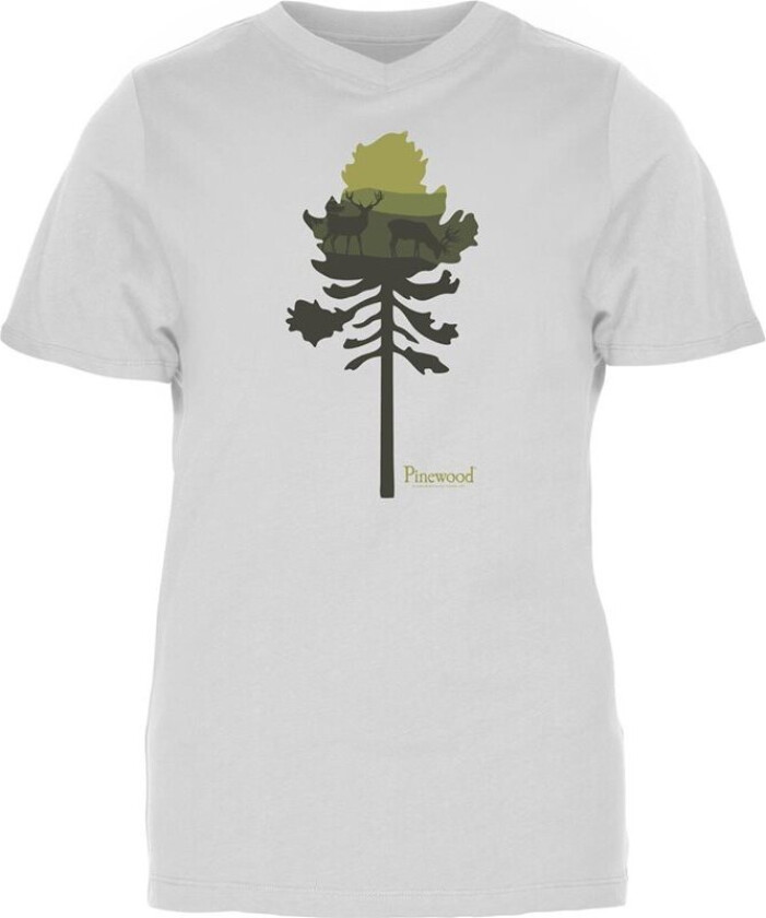 Finnveden Recycled Outdoor T-SHIRT W White Mel Pine Tree