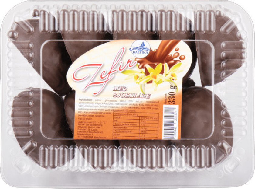 Zefir m/Sjokolade 330g