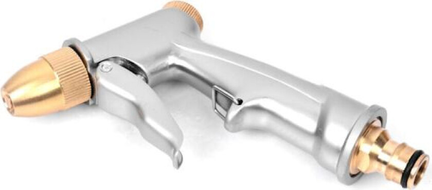 Kraftig hagesprøyte i metall, 100 % slitesterkt metall, vannpistol, hageslange, sprøytepistol, slangesprøytepistol