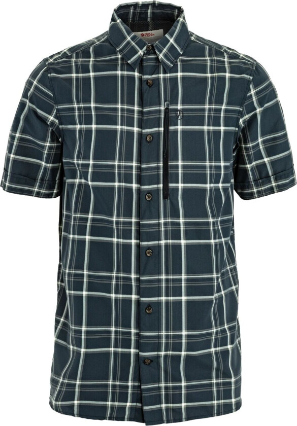 Men's Abisko Hike Shirt Short Sleeve Dark Navy-chalk White