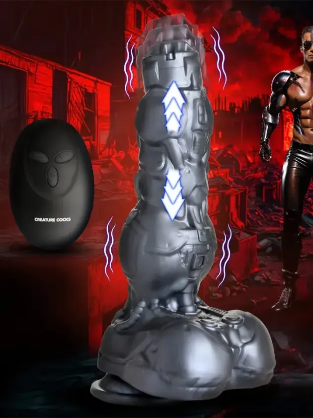 Cyborg Cock Thrusting & Vibrating Dildo 24 cm