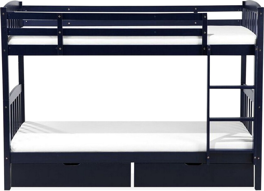 Revin Køyeseng 90x200 cm med Oppbevaring - Marineblå