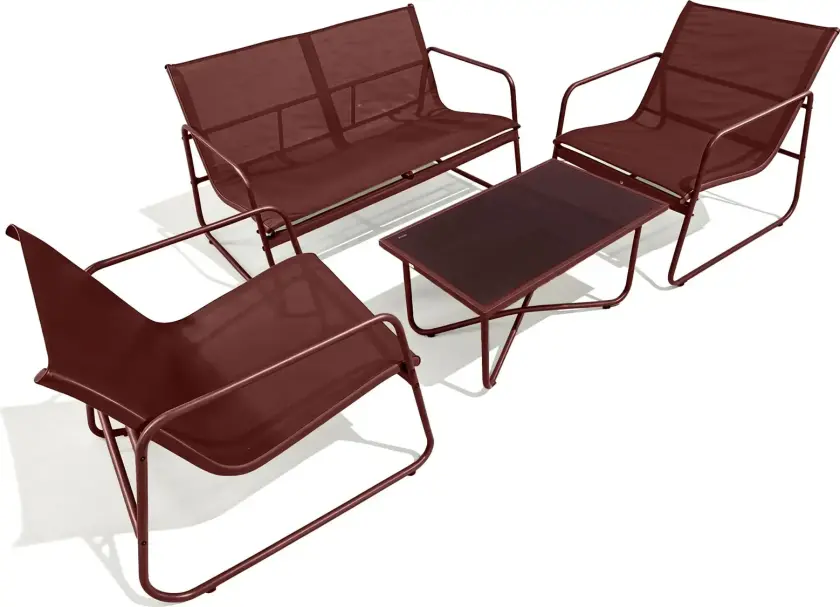 Pelanda loungesett for utendørs bruk - Rød