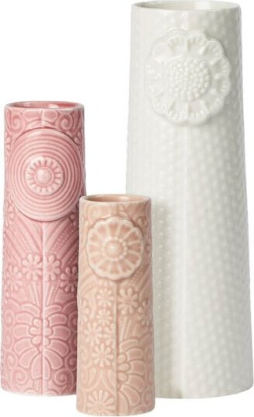 Pipanella Flock vase 3 stk Pink Bouquet