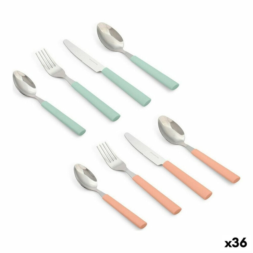 Bestikk-sett Plast Rustfritt stål 4 Deler (36 Enheter) (4 pcs)