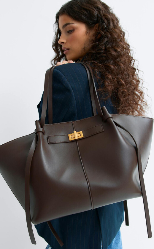 - Long strap pu bag - Skuldervesker - Brun - ONESIZE - Dame