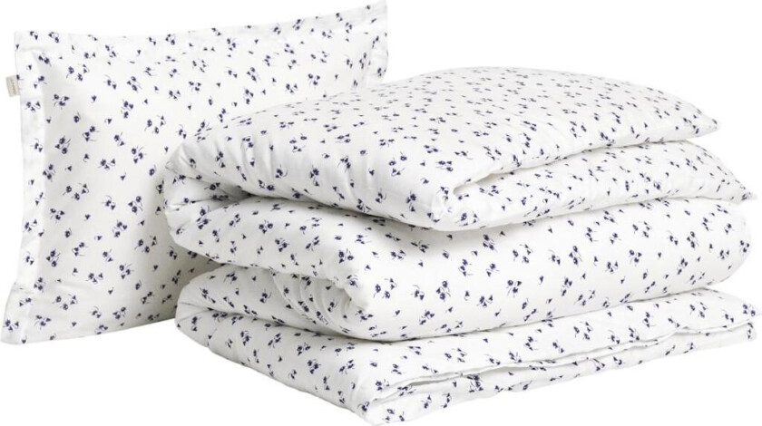 Sengesett Small-Floral Sateng Navy 140x200