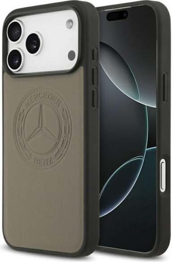 Leather Vintage MagSafe Logo Case for iPhone 17 Pro Max - Beige