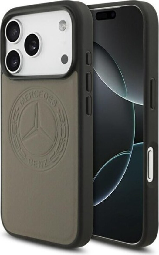 Leather Vintage MagSafe Logo Case for iPhone 17 Pro - Beige