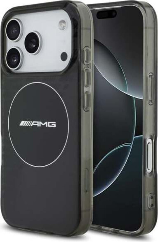 AMG Double Layer Transparent Smocked MagSafe Case for iPhone 17 Pro - Black
