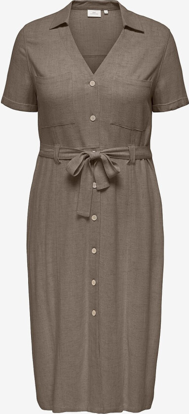 Skjortekjole carSiesta SS Lin Bl Shirt Dress - Grå