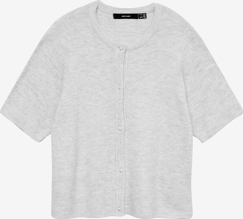 Kardigan vmLefile 2/4 O-neck Pearl Cardigan - Grå