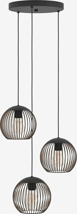 Pendellampe Almanzora Round With 3 Lamps, Kobber