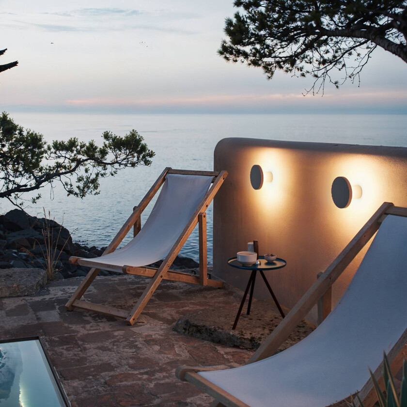 LED-vegglampe Arid A/01 brun CCT 2.200-2.700 K IP44