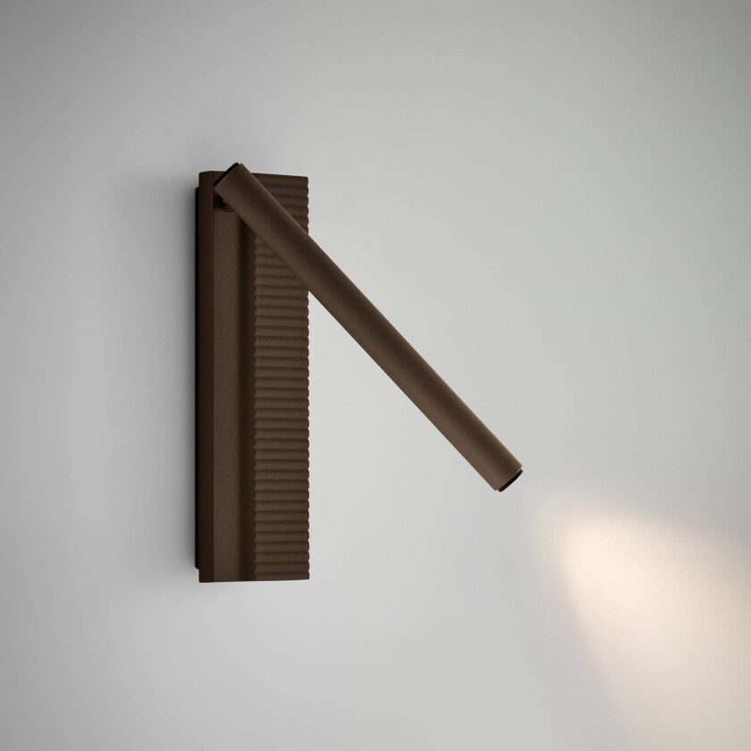 LED-vegglampe Arid A/02 brun, aluminium, 2700 K