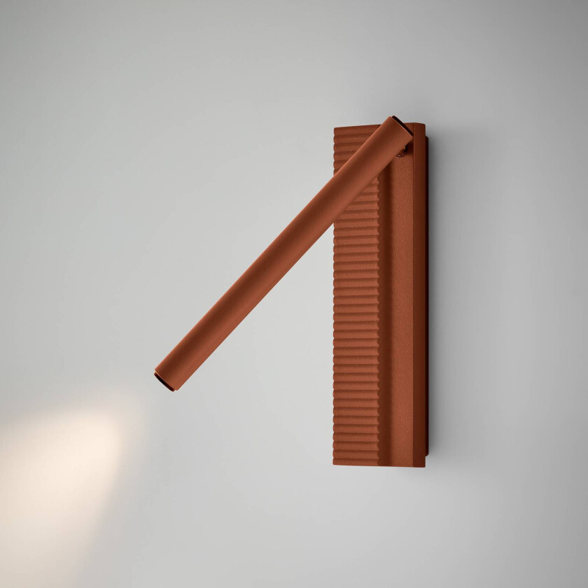 LED-vegglampe Arid A/03 terrakotta, aluminium, 2700 K