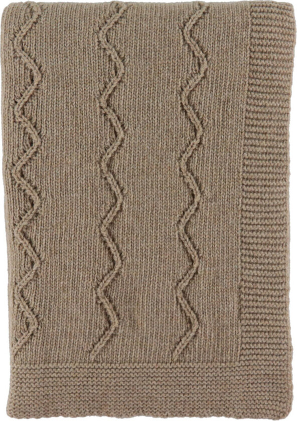 Pledd - 75x100 cm - Ull - Karamell Brun - - 75x100 cm - Teppe