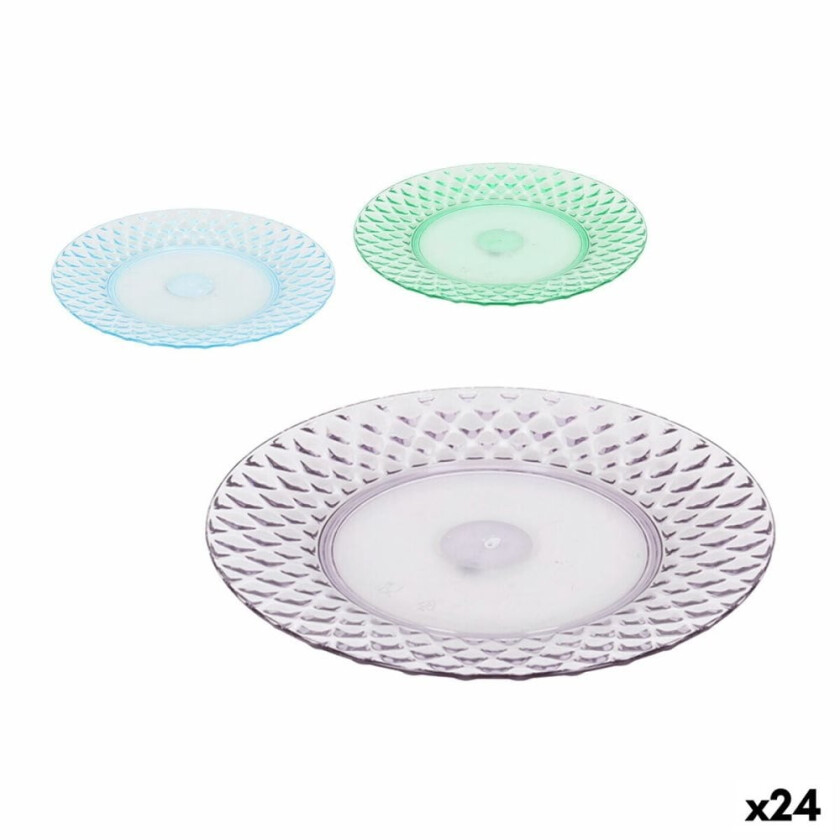 Flat tallerken La Mediterránea Plast 25 x 25 x 2,5 cm (24 enheter)