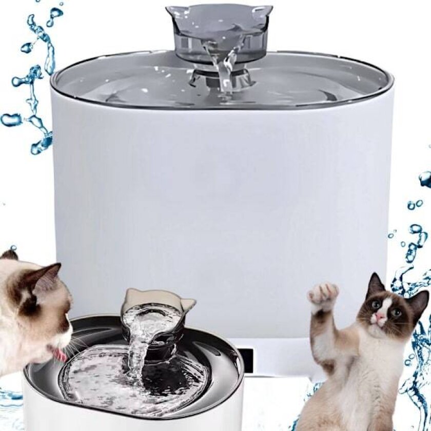 Fontän för katt/hund - Automatisk vattenskål med filter 2 L