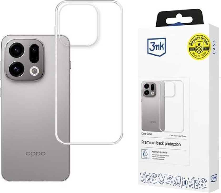3mk Gjennomsiktig etui for Oppo Find X9 - gjennomsiktig