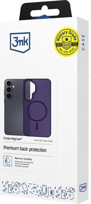 3mk Smoke MagCase for Samsung Galaxy S25 Ultra - Purple-Translucent