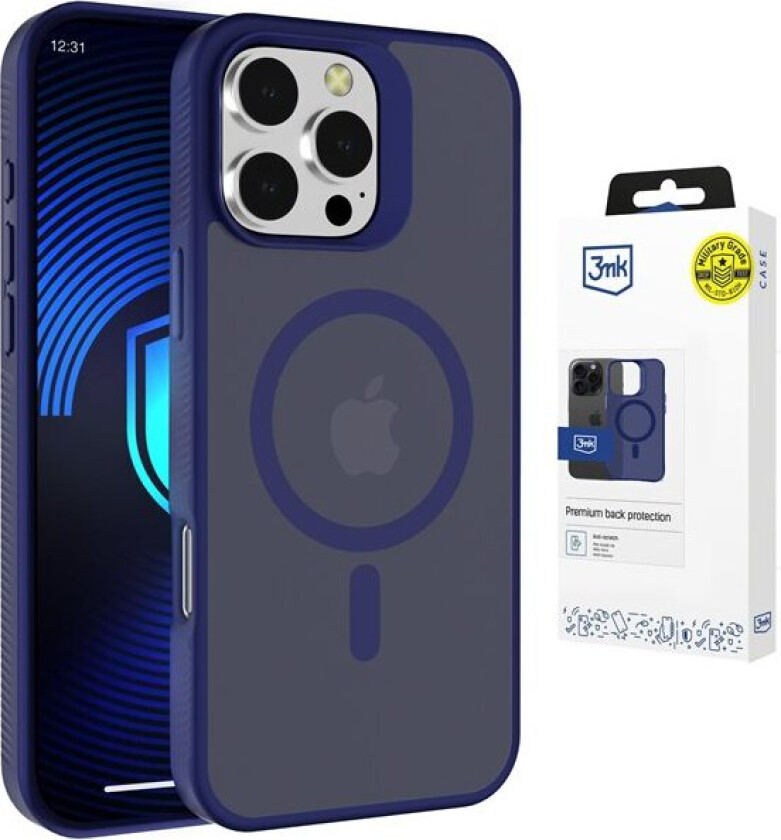 3mk Smoke MagCase for iPhone 16 Pro - blå-gjennomskinnelig