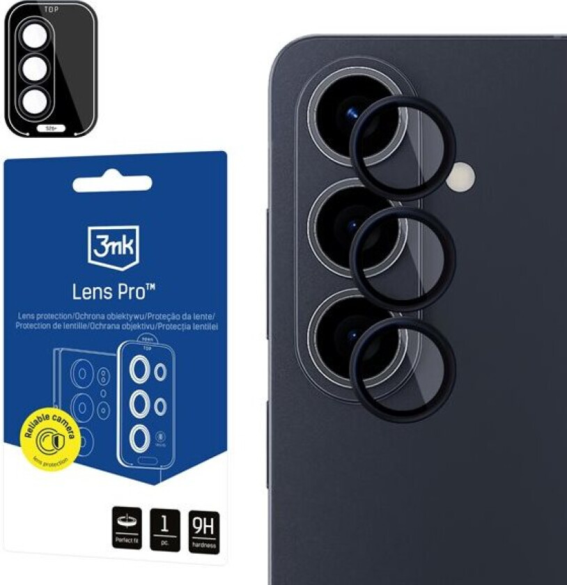 3mk Lens Protection Pro Black Hybrid Glass for kameralinsen på Samsung Galaxy S26+