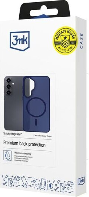 3mk Smoke MagCase for Samsung Galaxy S25 Ultra - blå-gjennomsiktig