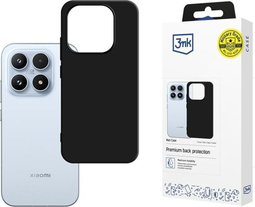 3mk Matt veske for Xiaomi 17 - matt svart