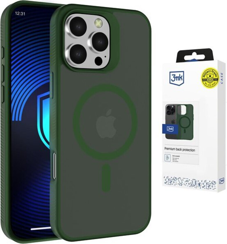 3mk Smoke MagCase for iPhone 16 Pro Max - grønn-gjennomskinnelig