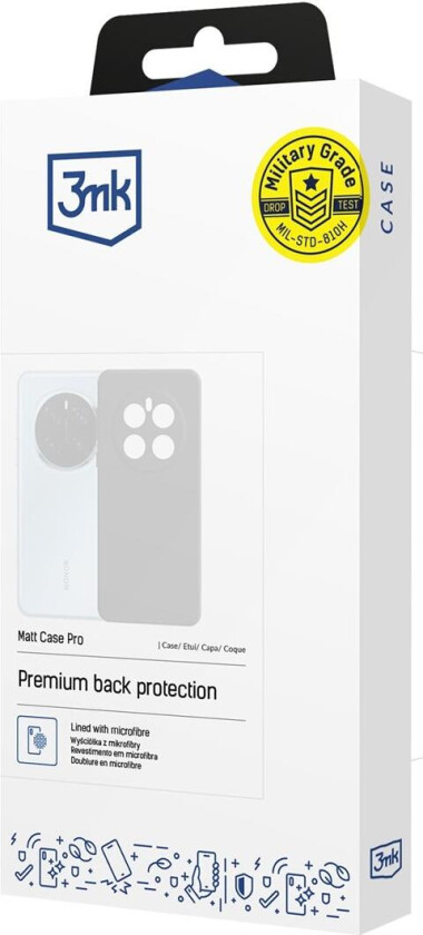 3mk Matt Case Pro-etui for Xiaomi Redmi 15 4G / 15 5G - Svart