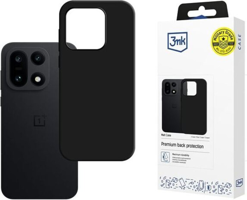 3mk Matt veske for OnePlus 15 5G - matt svart