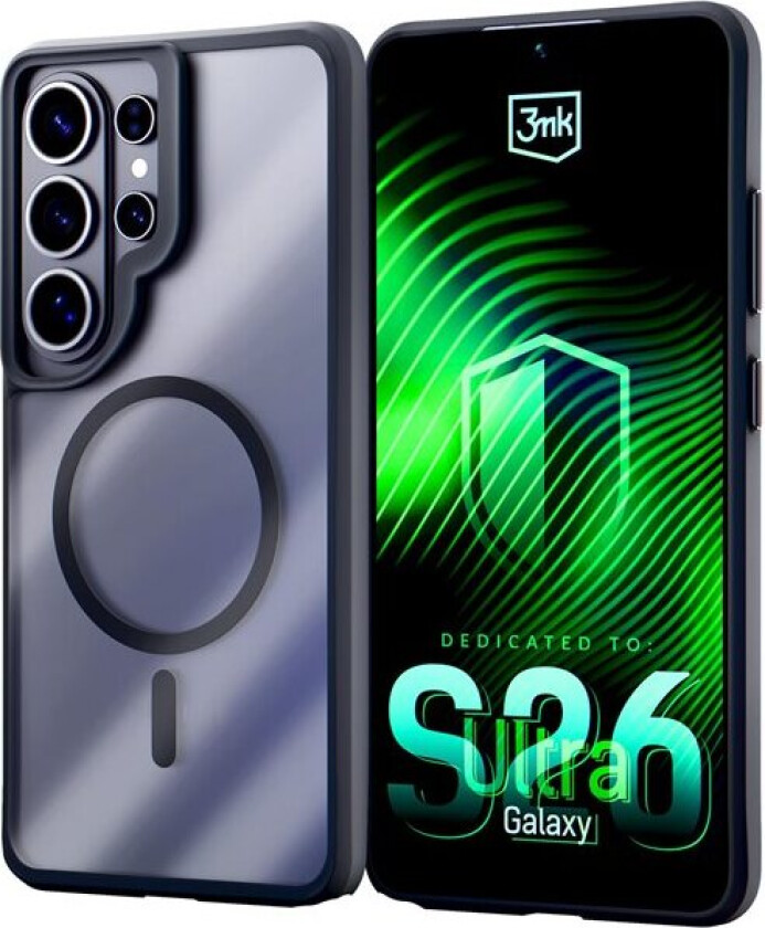3mk Satin Armor MagCase for Samsung Galaxy S26 Ultra - gjennomsiktig svart