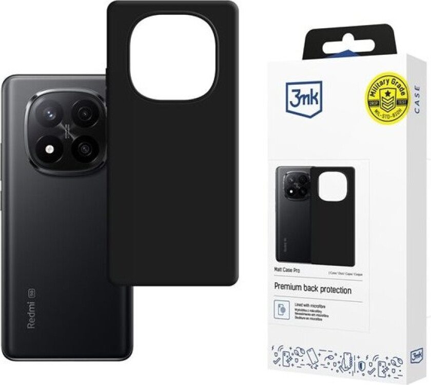 3mk Matt Case Pro for Xiaomi Redmi Note 15 Pro+ 5G - matt svart