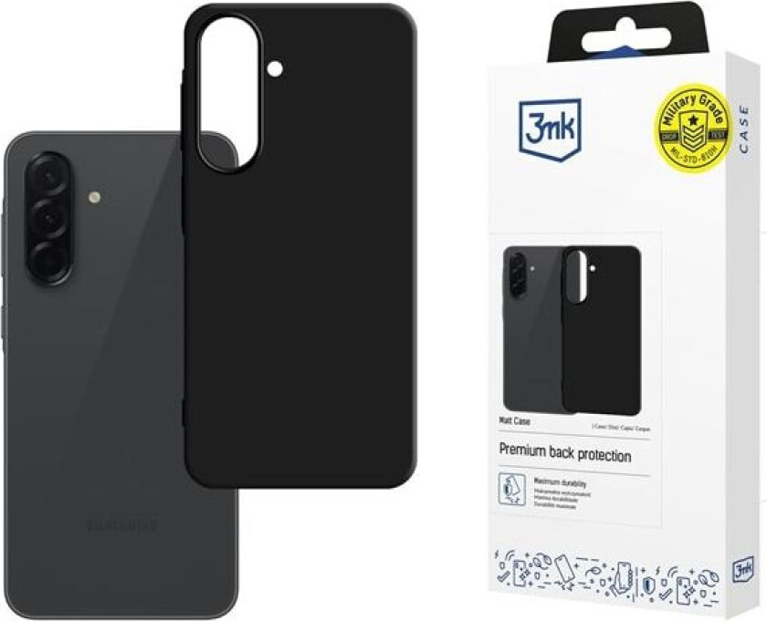 3mk Matt etui til Samsung Galaxy A57 - matt svart