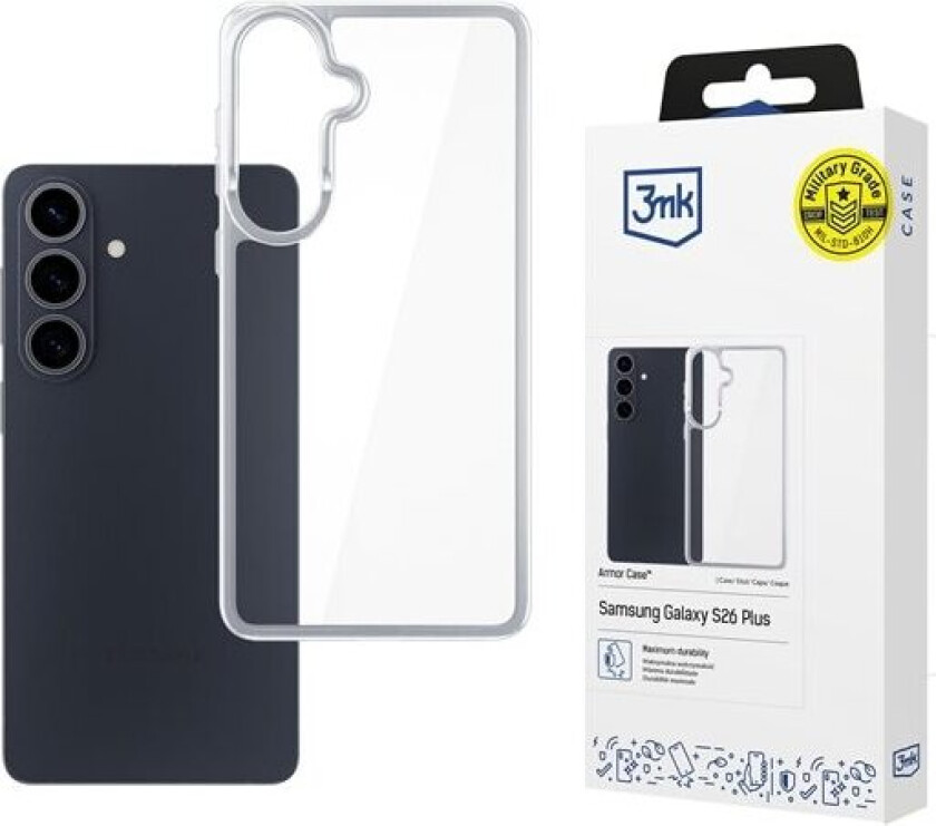 3mk panseretui for Samsung Galaxy S26 Pro - gjennomsiktig