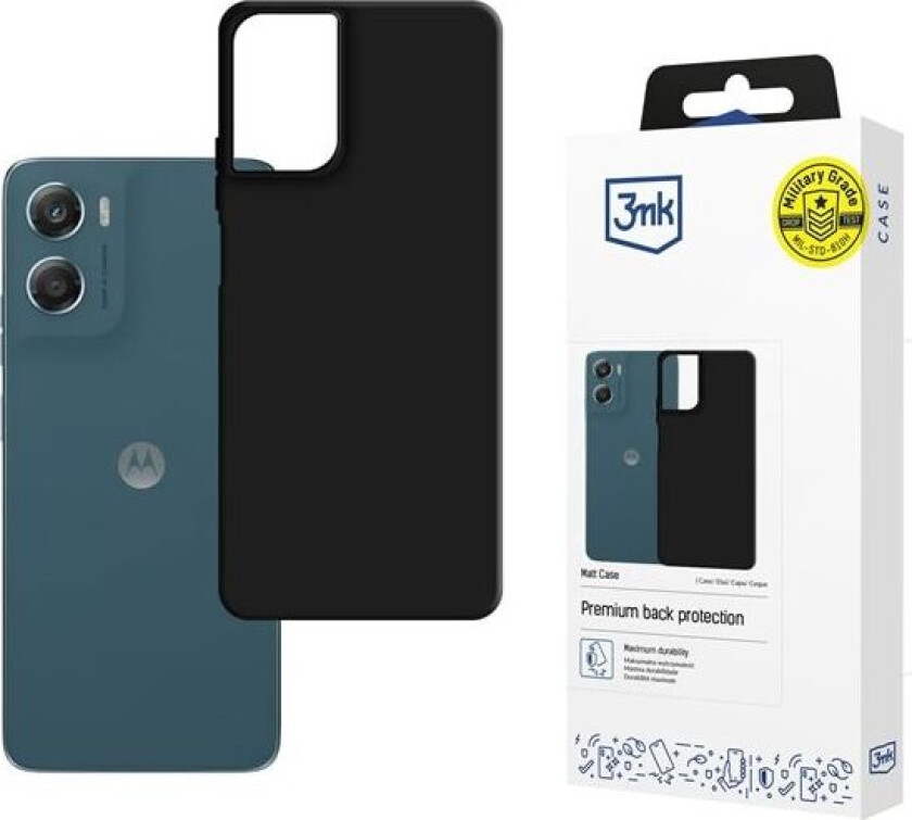 3mk Matt etui for Motorola Moto G06 / Moto G06 Power - matt svart