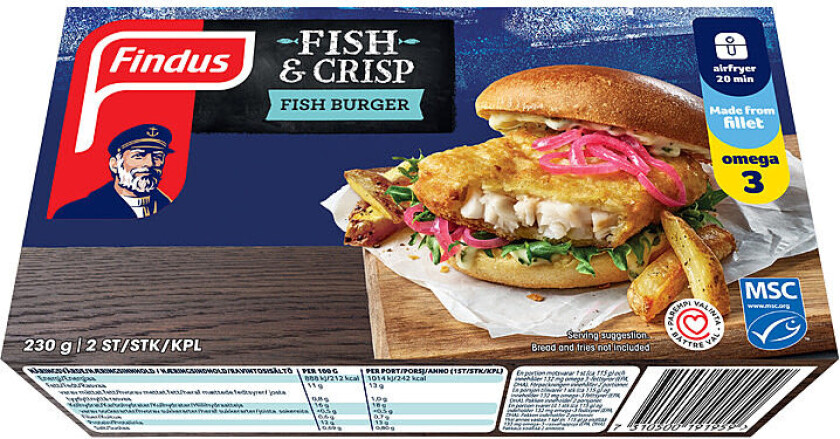 Fish&Crisp Burger 230g Findus