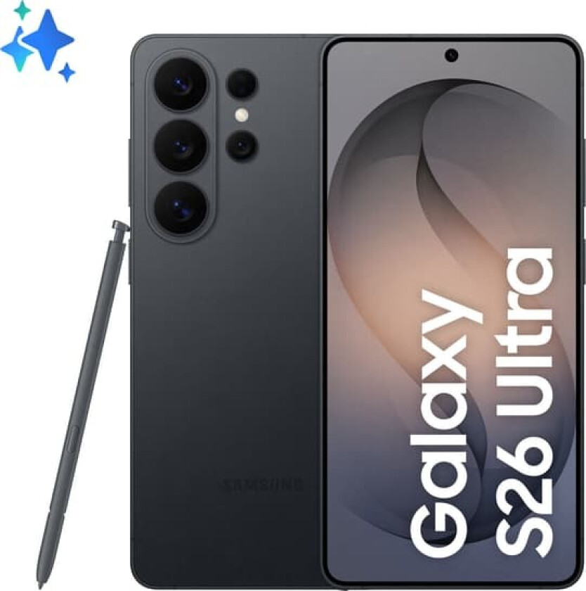 Galaxy S26 Ultra 5G smarttelefon 12/256 GB (sort - enterprise)