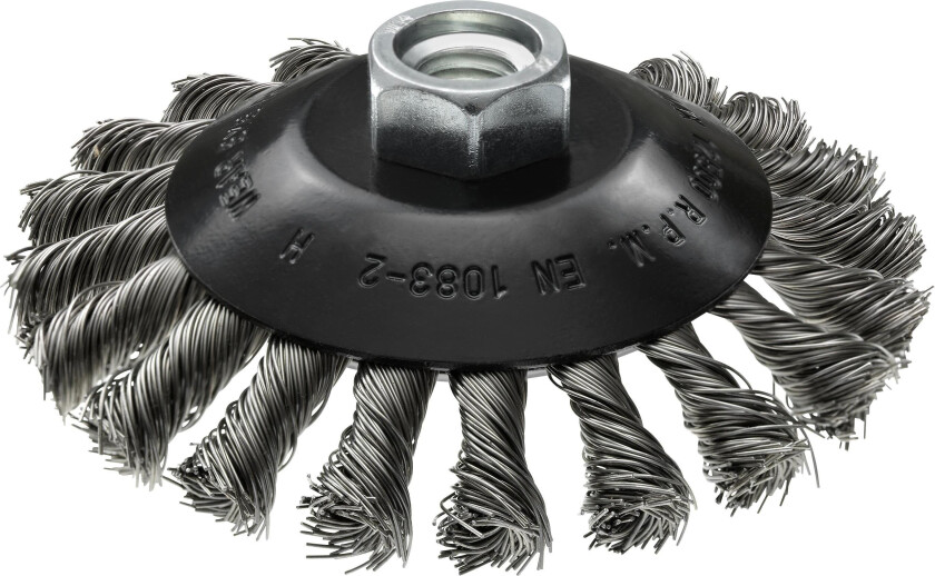 103204 Aksialbørste 115x0,5 mm, vridd rustfri ståltråd