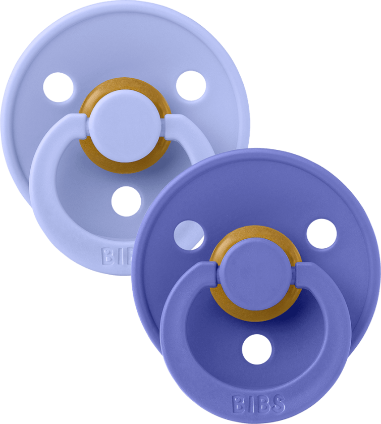 Colour 2-pakning Runde Smokker I Lateks Hush Grape Hush Grape 6+M Latex Lilla 6+ måneder unisex