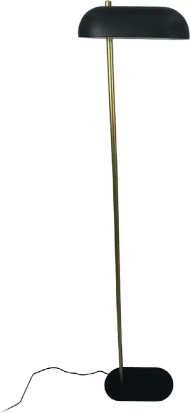 Arch gulvlampe, svart/messing, 143 cm