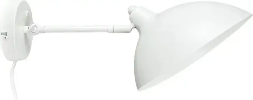 Futura vegglampe, hvit, 15W, kabel, metall