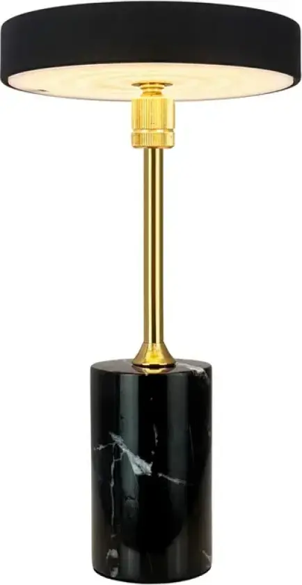 Starlight LED-batteridrevet bordlampe svart/messing