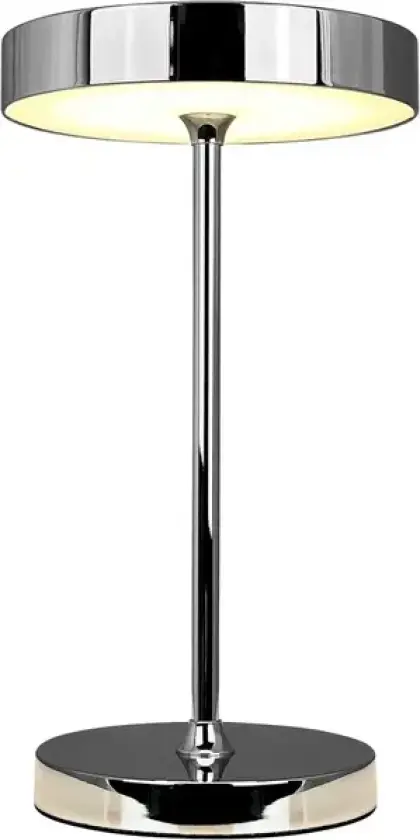 Starlight LED-batteridrevet bordlampe, krom, metall