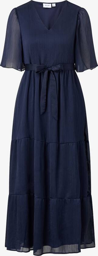 Maxikjole viMolina V-neck 2/4 Ankle Dress - Blå