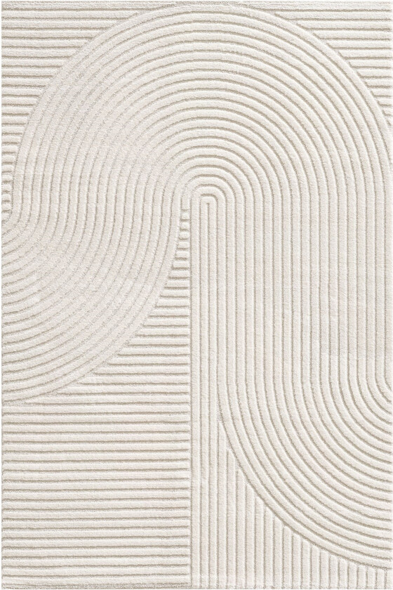 Gulvteppe - 140x200 cm - Lysegrå teppe med sklisikker bakside - Løst teppe fra Nordstrand Home Maja