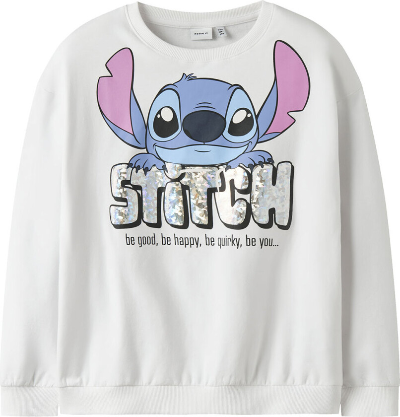Collegegenser - NkfBecause - Stitch - Hvit - - 7-8 år (122-128) - Collegegenser