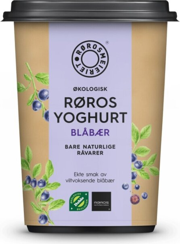 Røros Yoghurt Blåbær Økol. 500g Rørosmeieriet